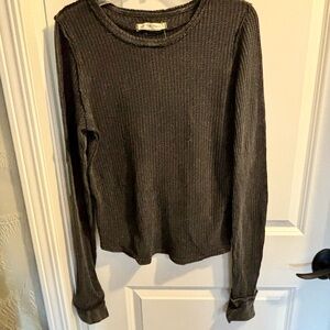 Free People Women's Black Long Sleeve Top